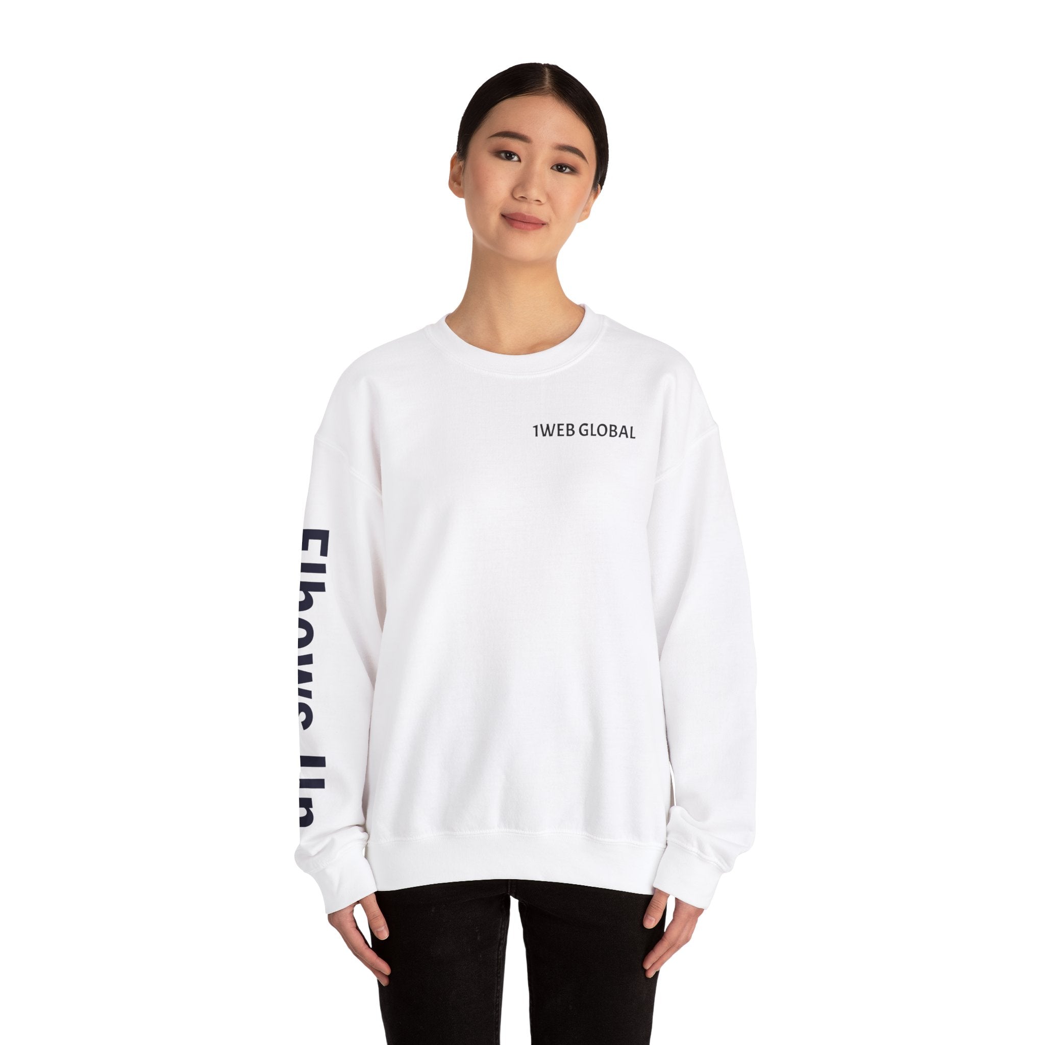 Unisex Crewneck Sweatshirt - "Elbows Up" Motivational Design - Perfect for Everyday Wear