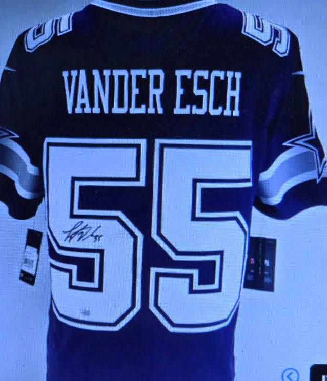 Leighton Vander Esch Autographed Signed Dallas Cowboys Jersey.