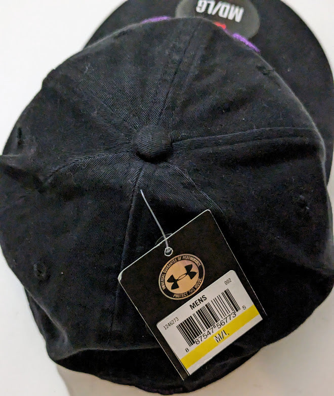 UNDER ARMOUR BASEBALL CAP WITH PURPLE UA LOGO