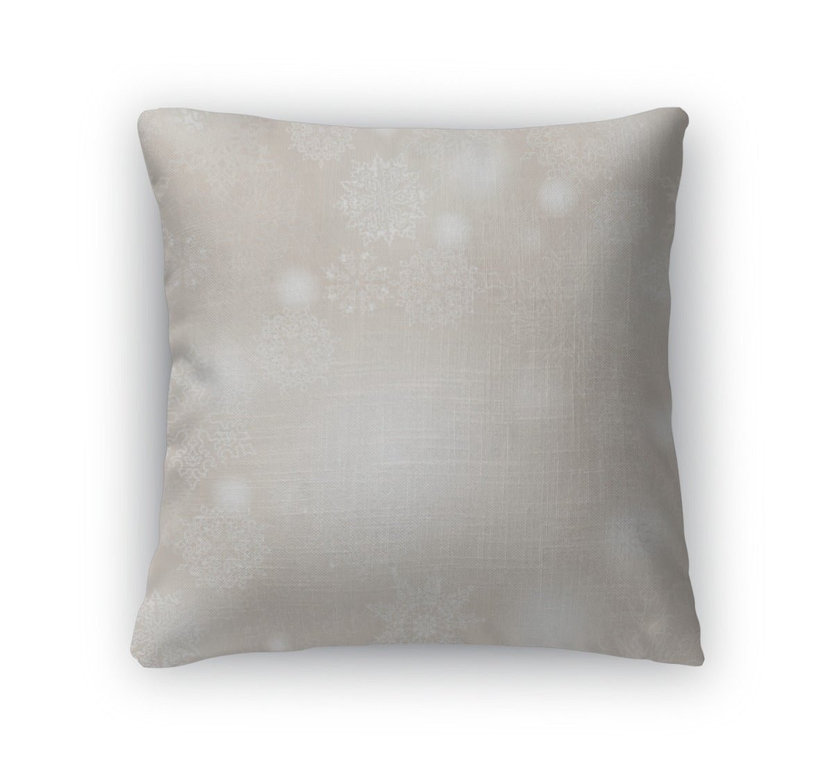 Throw Pillow, Snowflakes Pattern Snow