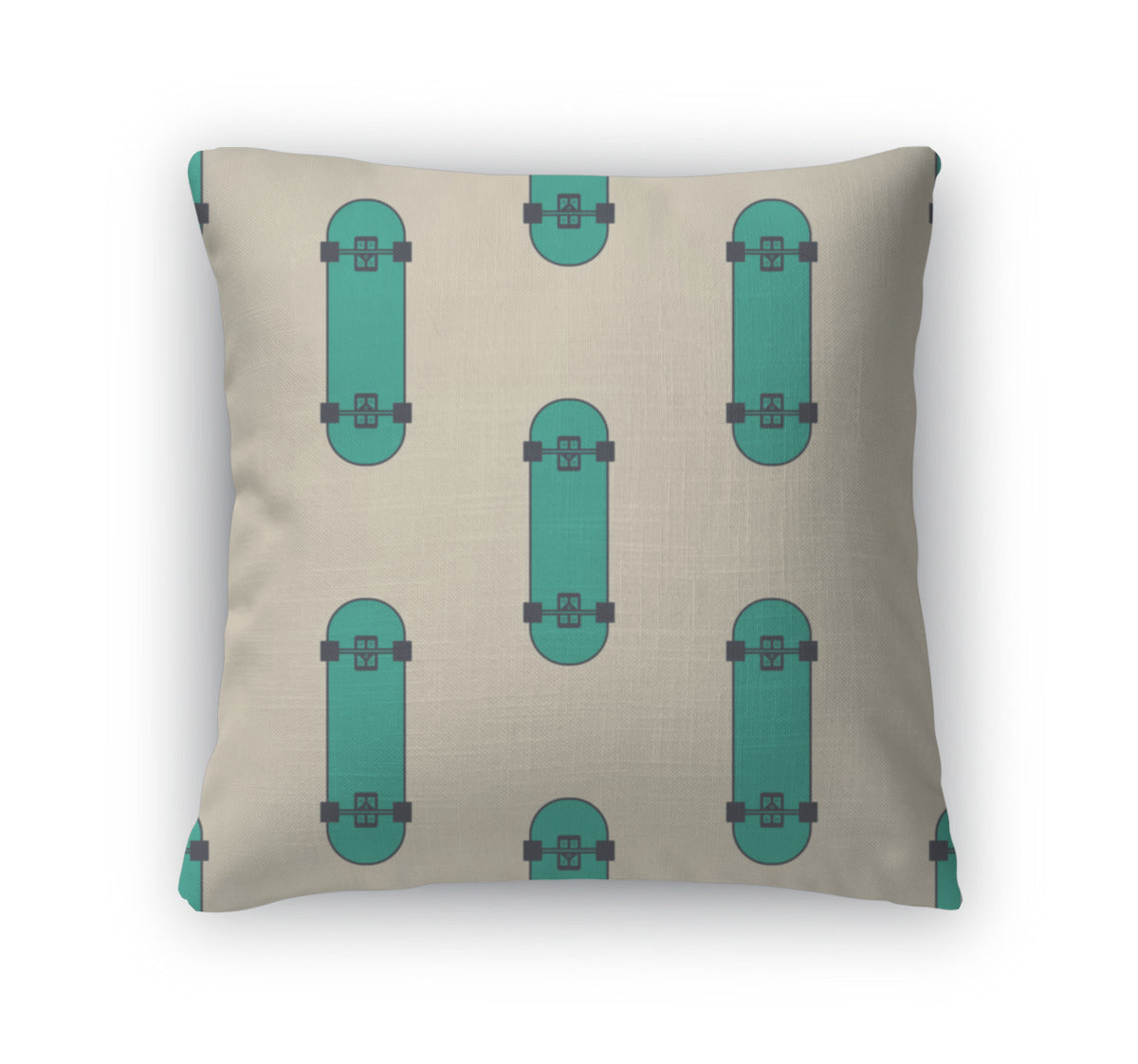 Throw Pillow, Skateboard Pattern