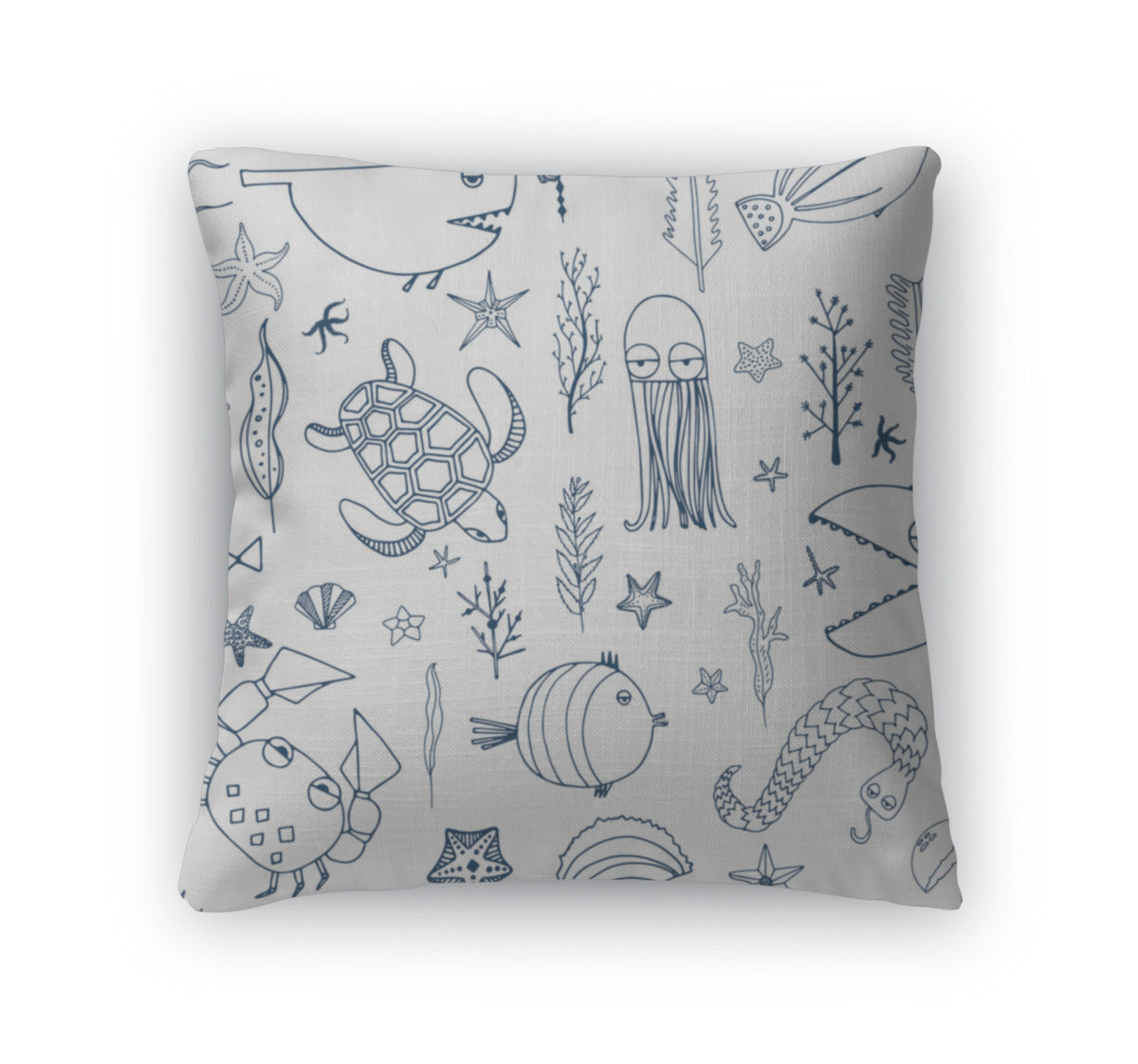 Throw Pillow, Underwater Pattern