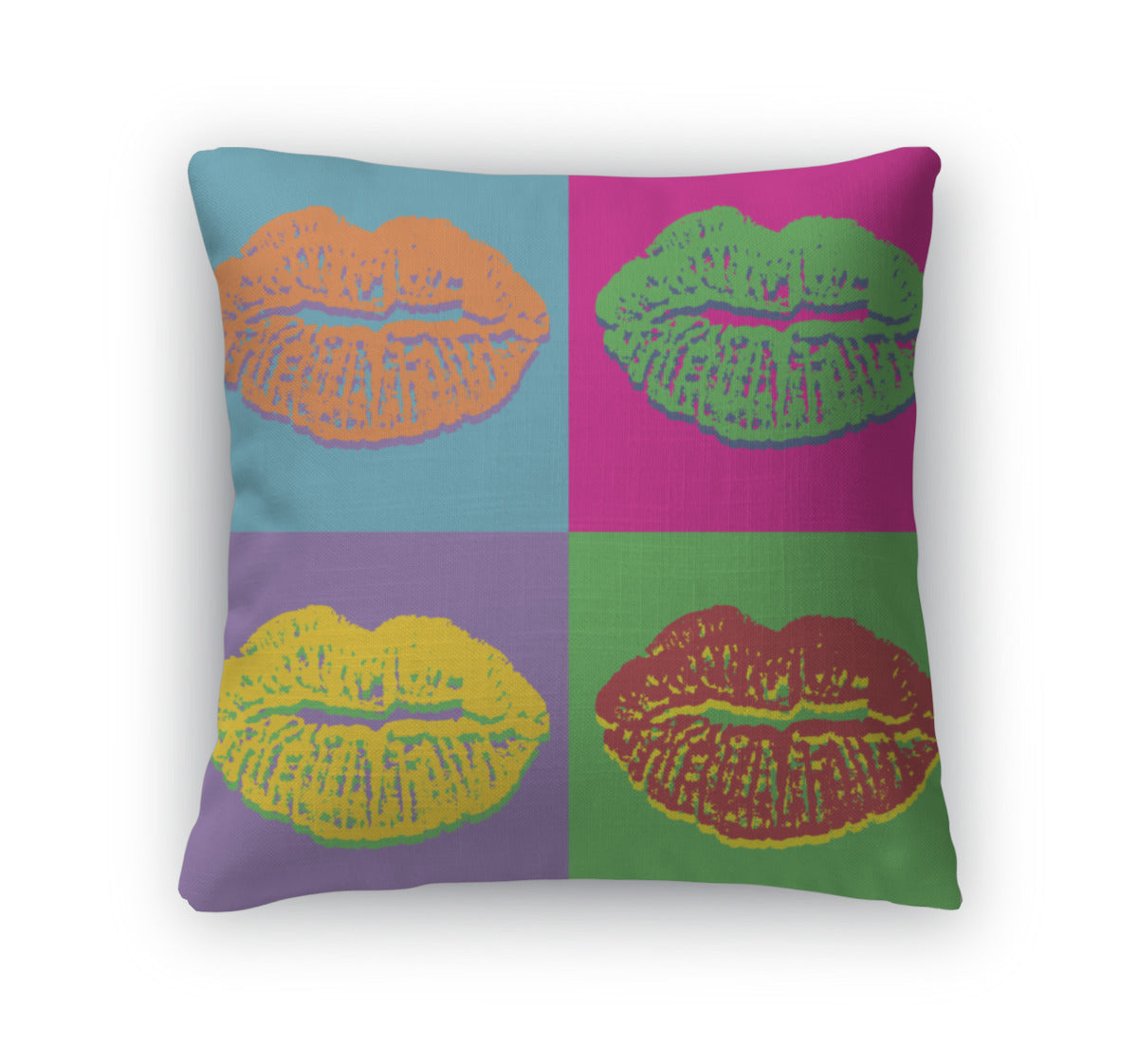 Throw Pillow, Pop Art Lips