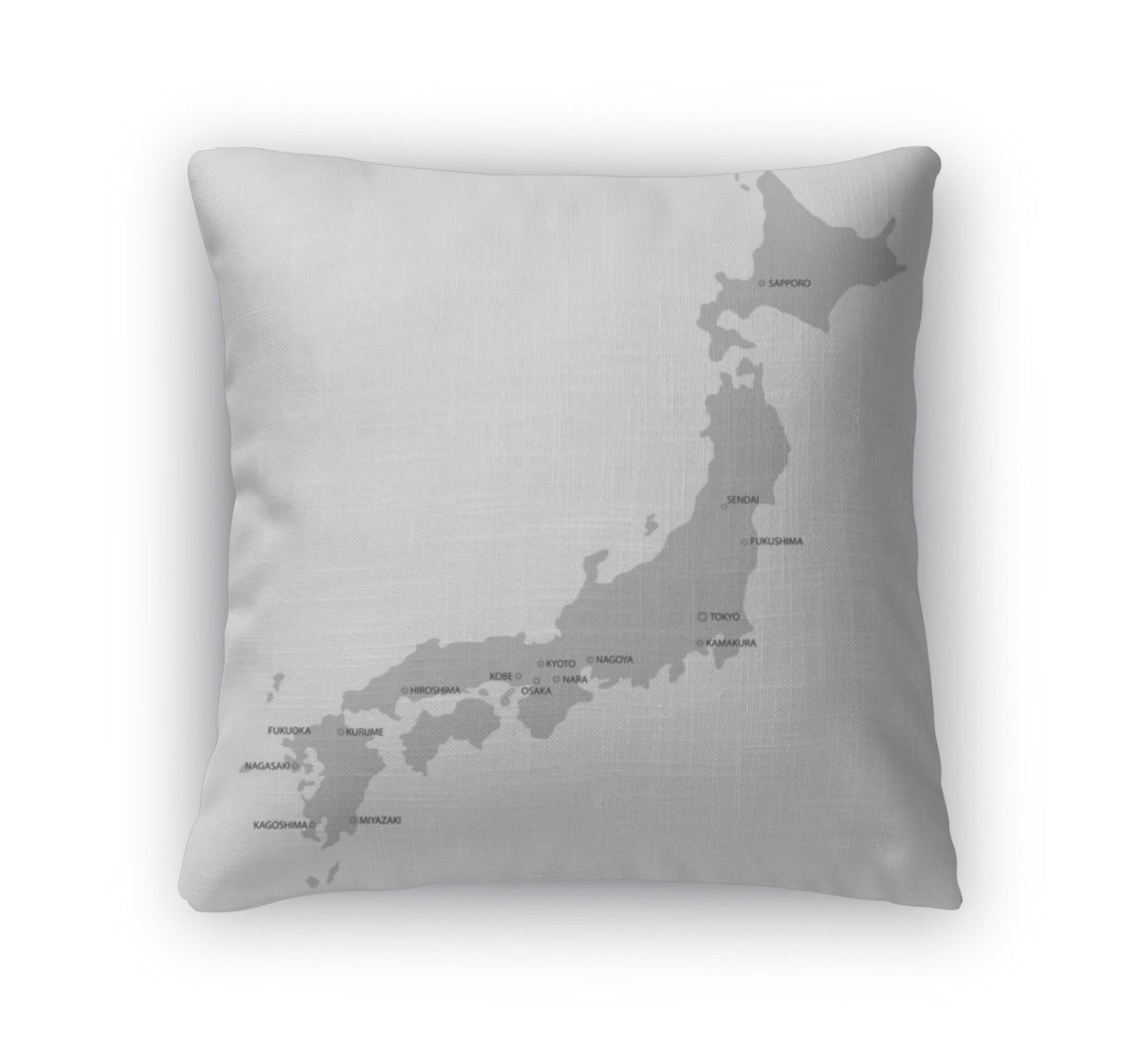 Throw Pillow, Japan Map