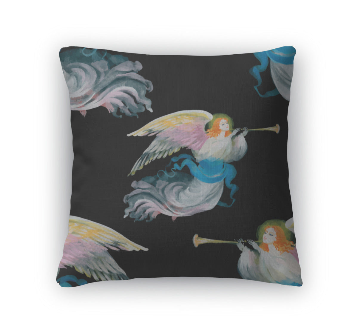 Throw Pillow Christmas Angels Card