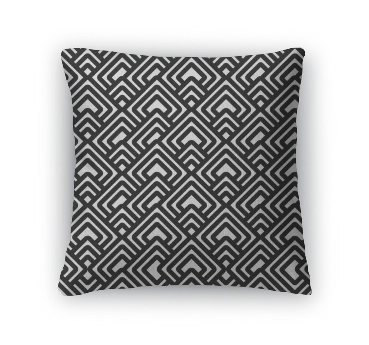 Throw Pillow, Geometric Black White Pattern