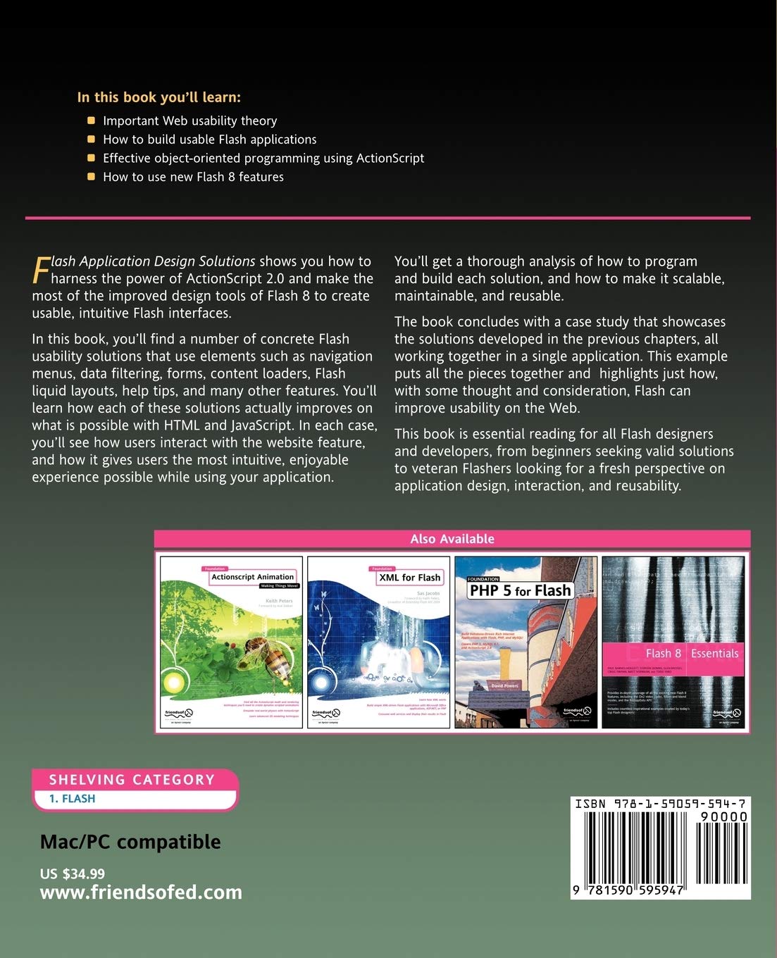 Flash Application Design Solutions: The Flash Usability Handbook By Nick Cheung; Craig Bryant