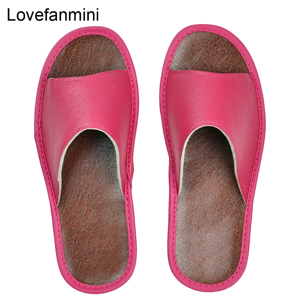 MEN AND WOMEN LUXUY LEATHER SLIPERS