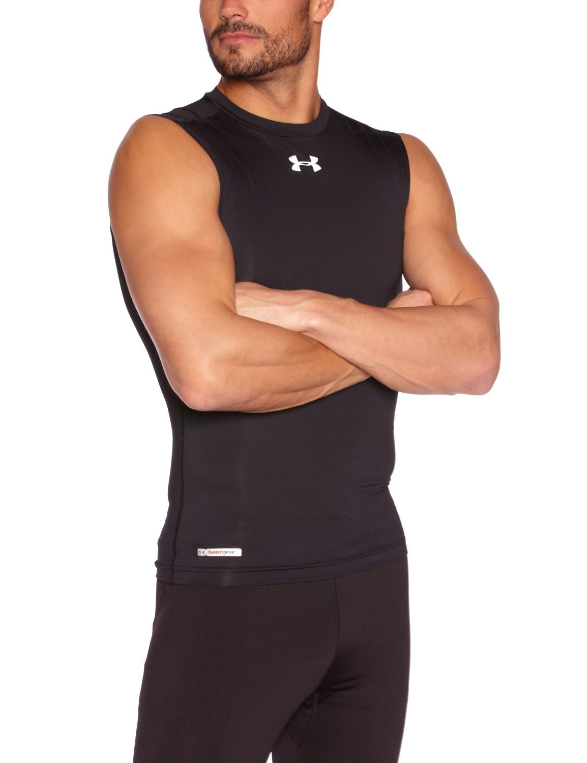 UNDER ARMOUR MEN'S HEATGEAR SLEEVELESS COMPRESSION T-SHIRT