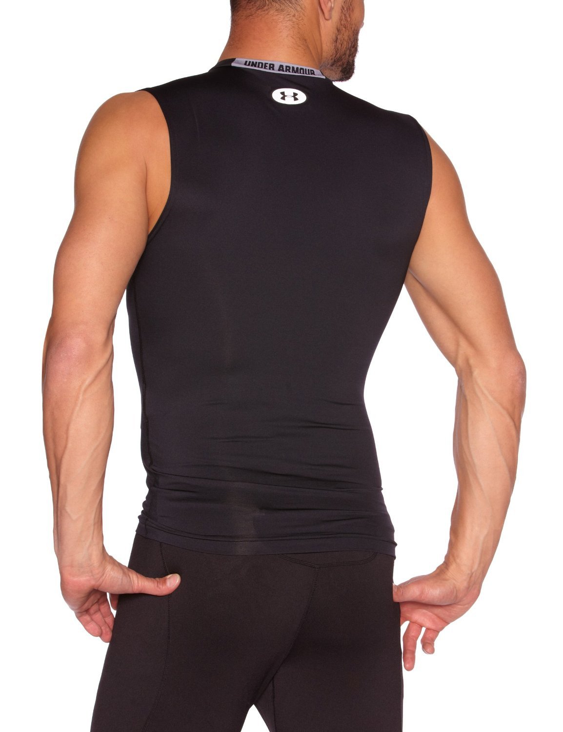 UNDER ARMOUR MEN'S HEATGEAR SLEEVELESS COMPRESSION T-SHIRT