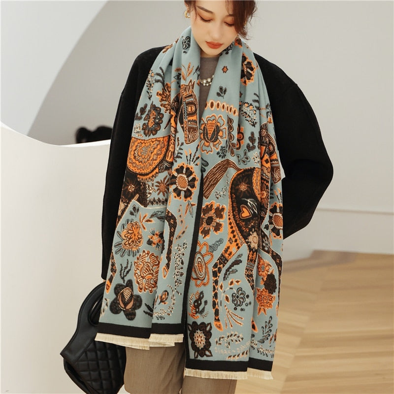 Luxury Cashmere Scarf For Winter