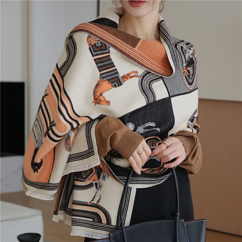 Luxury Cashmere Scarf For Winter