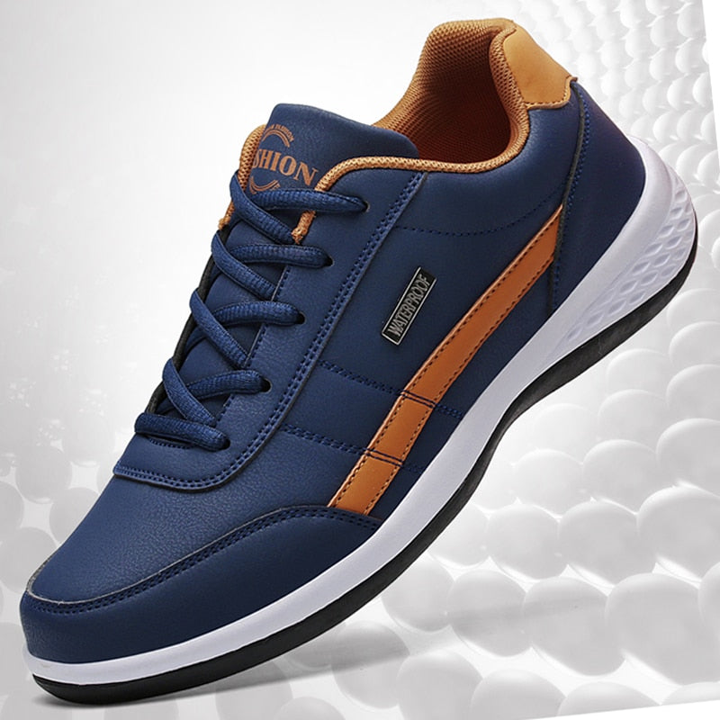 Men Sneakers Shoes 2022 PU Leather Casual Sports Shoes Breathable Lace Up Tennis Running Sneakers for Men Free Shipping Size 48