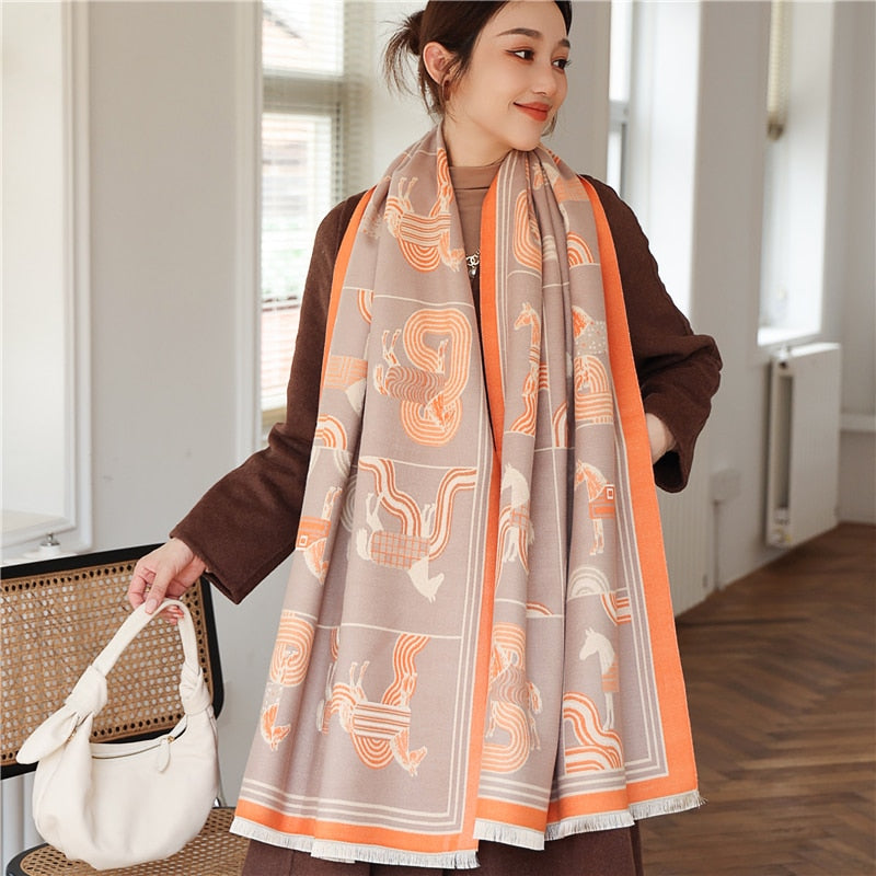 Luxury Cashmere Scarf For Winter