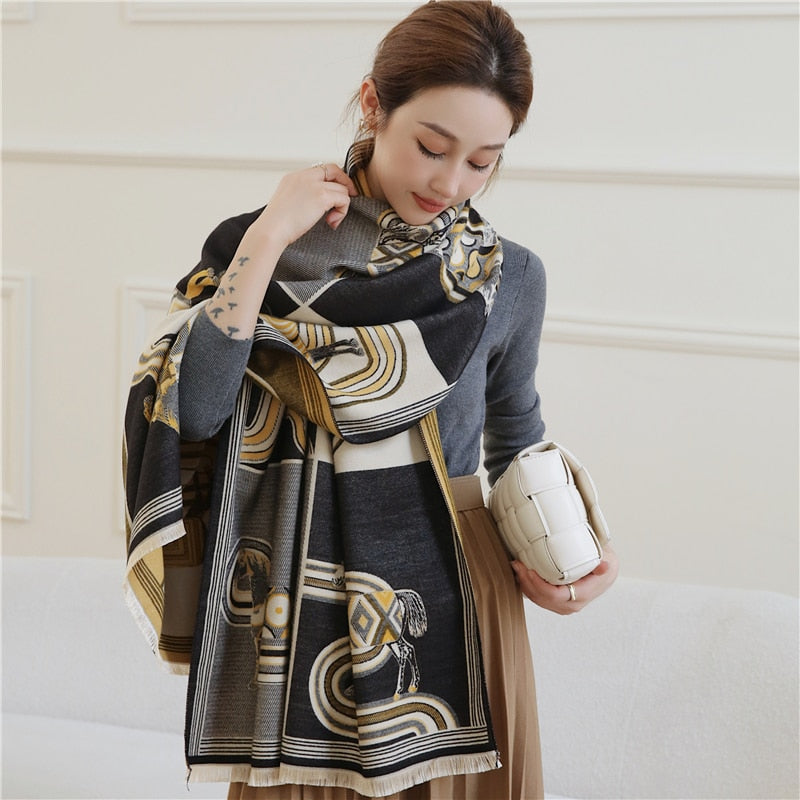 Luxury Cashmere Scarf For Winter