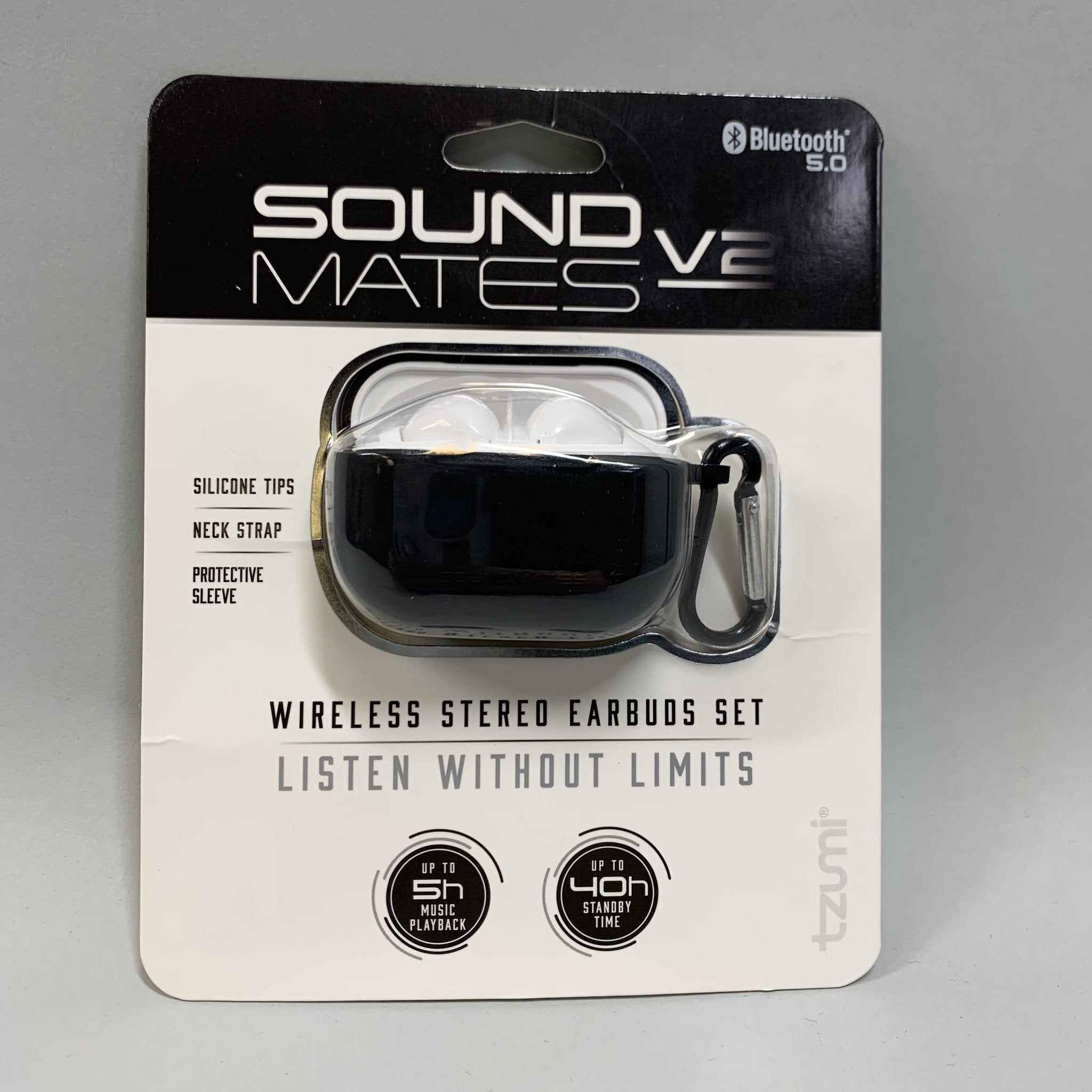 Tzumi SoundMates V2 Wireless Earbuds Bluetooth 5.0 Headphones - New