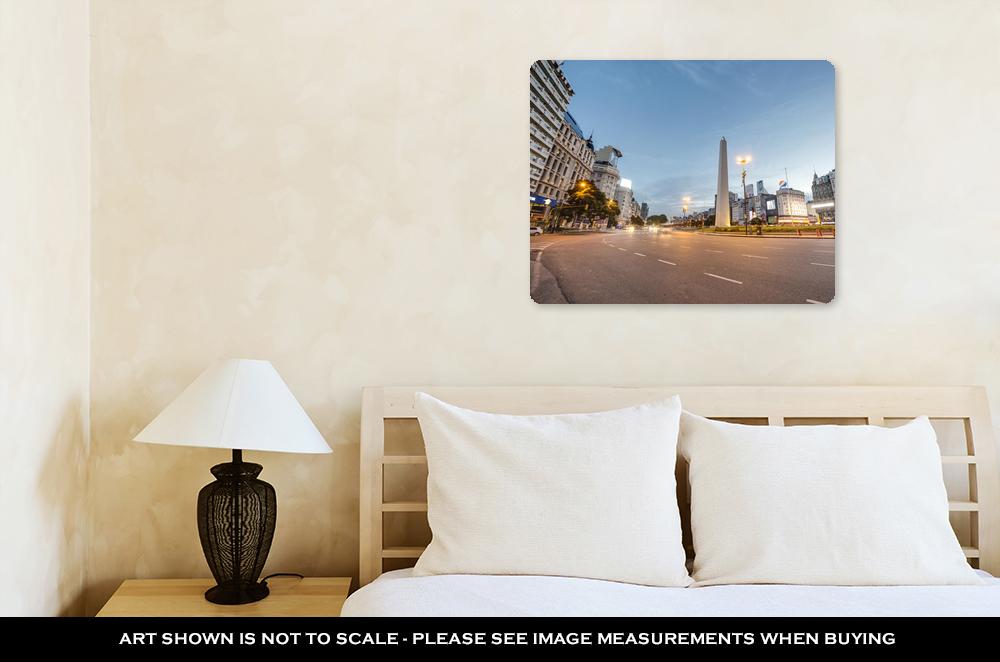 Metal Panel Print, Obelisk El Obelisco In Buenos Aires