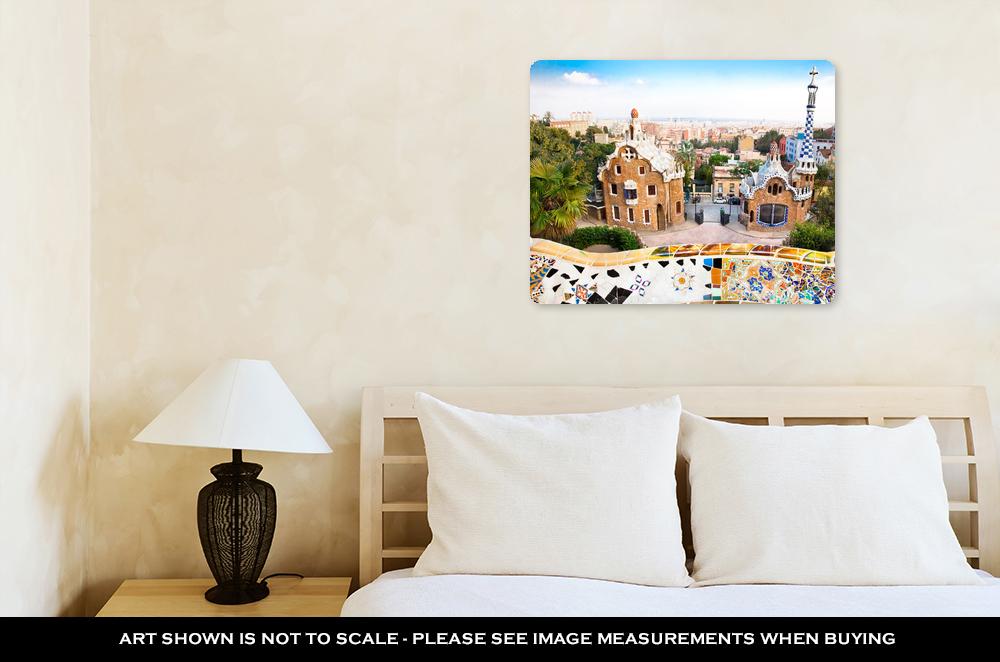 Metal Panel Print, Colorful Architecture By Antonio Gaudi Parc Guell Most Important