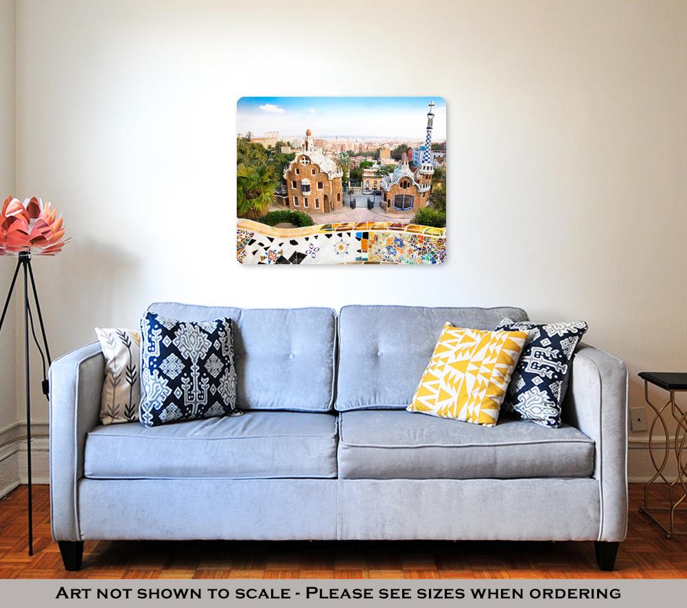 Metal Panel Print, Colorful Architecture By Antonio Gaudi Parc Guell Most Important