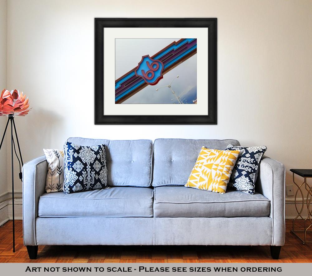 Framed Print, Historic Route 66 In Albuquerque New Mexico