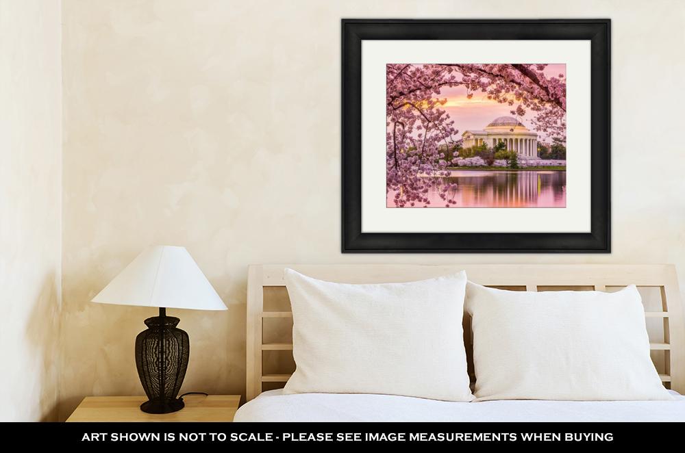Framed Print, Jefferson Memorial In Spring