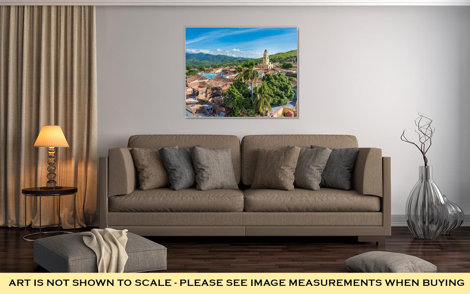 Gallery Wrapped Canvas, Cuba Tourism Trinidad Vintage Landmark