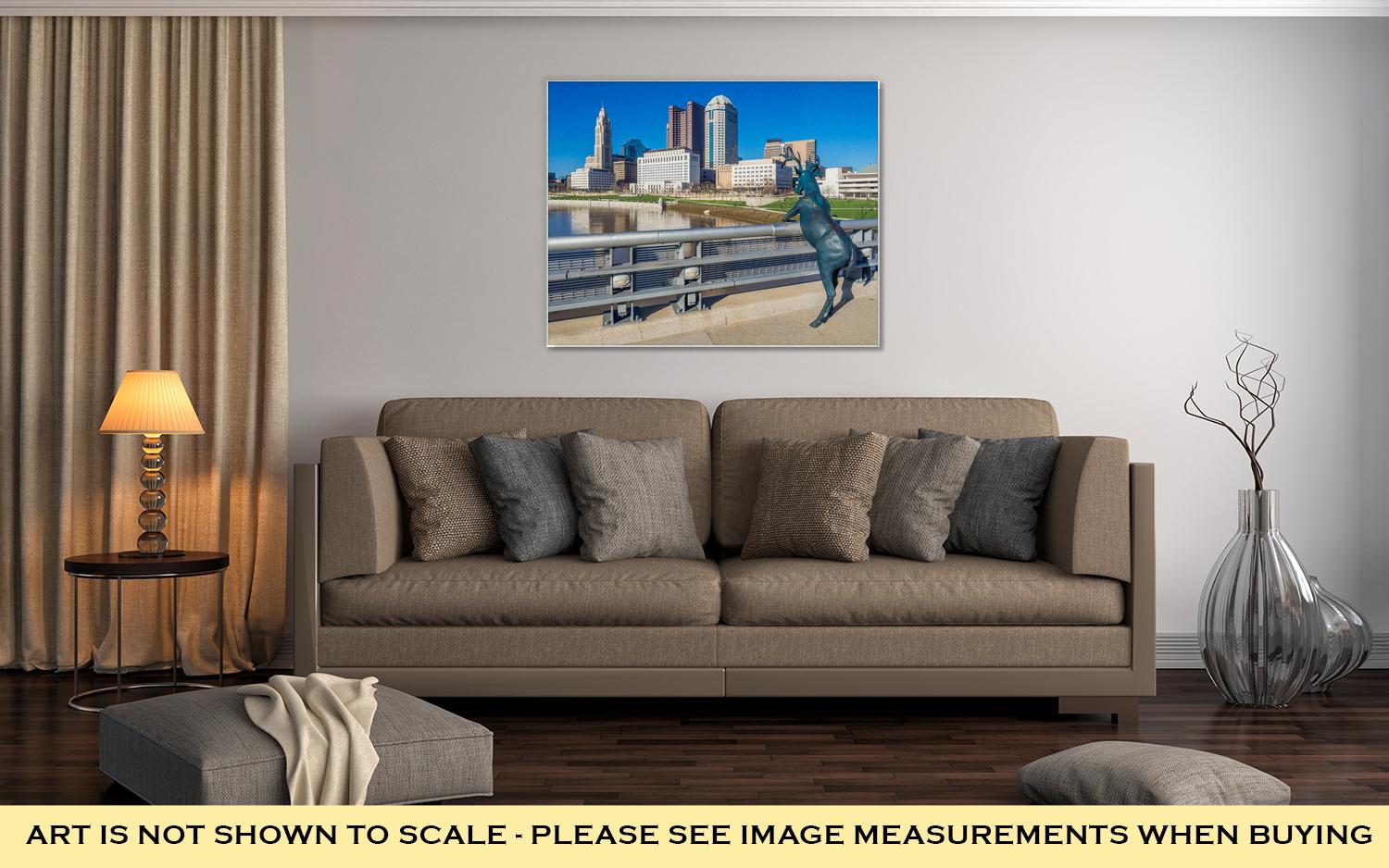 Gallery Wrapped Canvas, Columbus Ohio Skyline