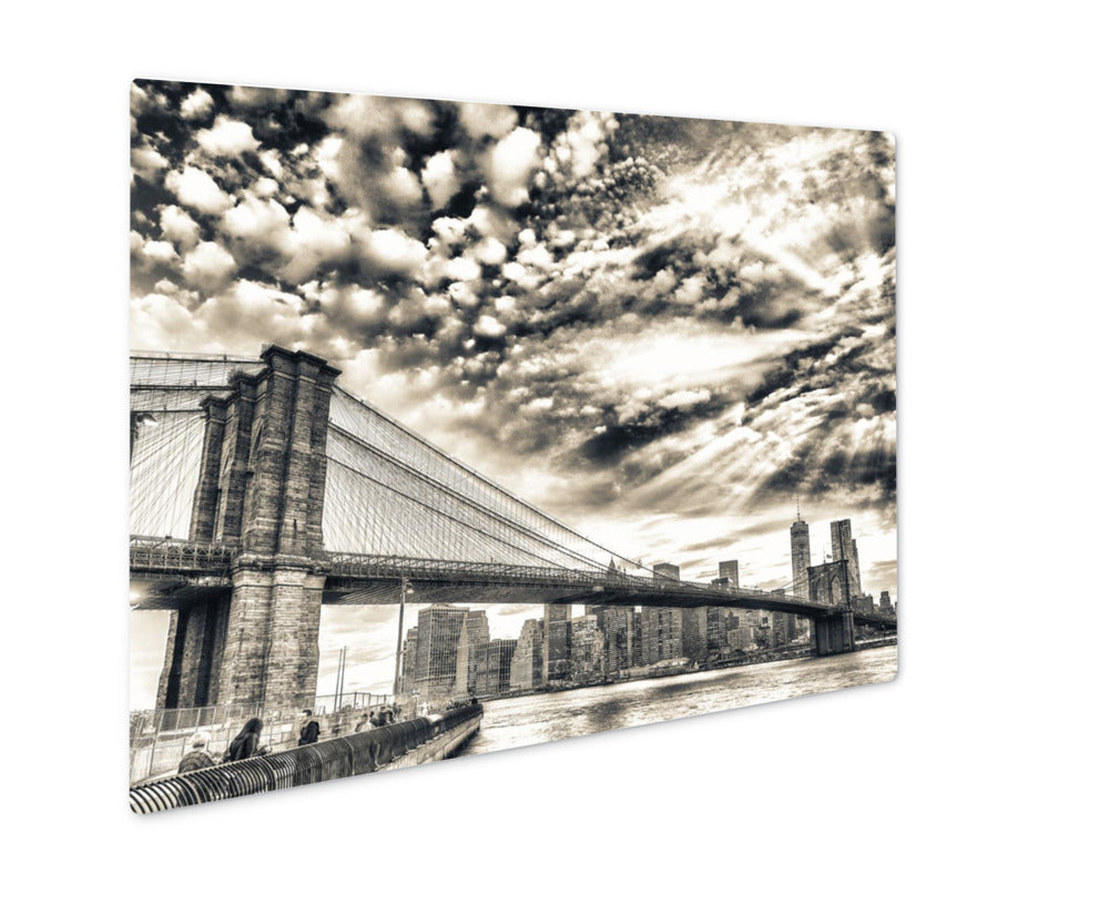 Metal Panel Print, Brooklyn Bridge In New York