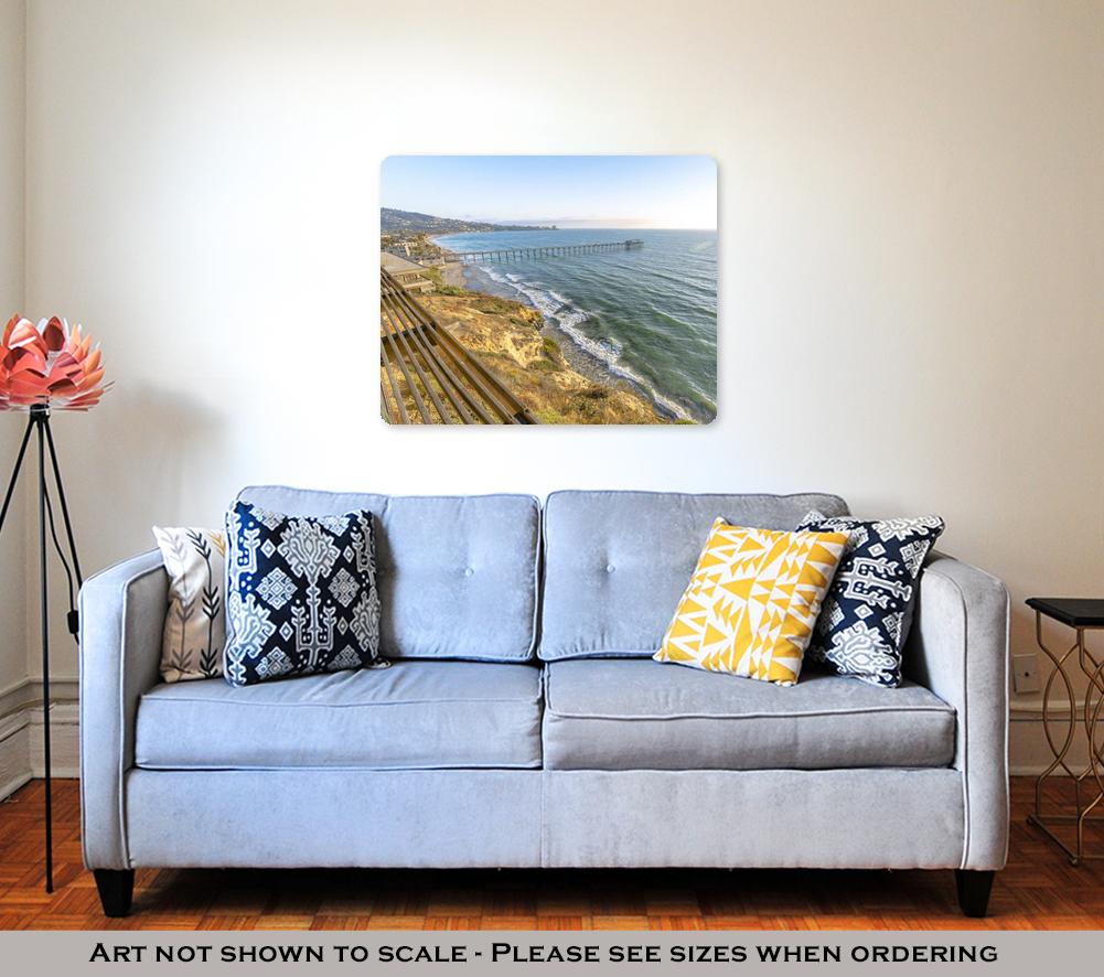 Metal Panel Print, California Coastline At The Scripps Pier
