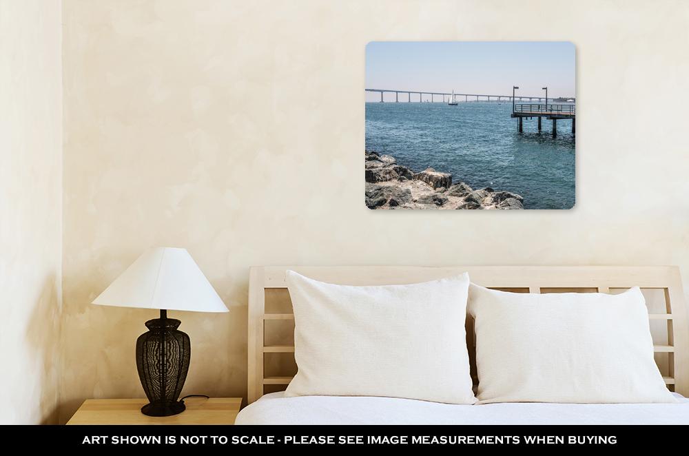 Metal Panel Print, Fishing Pier At Embarcadero Park South In San Diego California With The