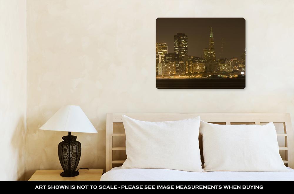 Metal Panel Print, Transamerica Building At Night