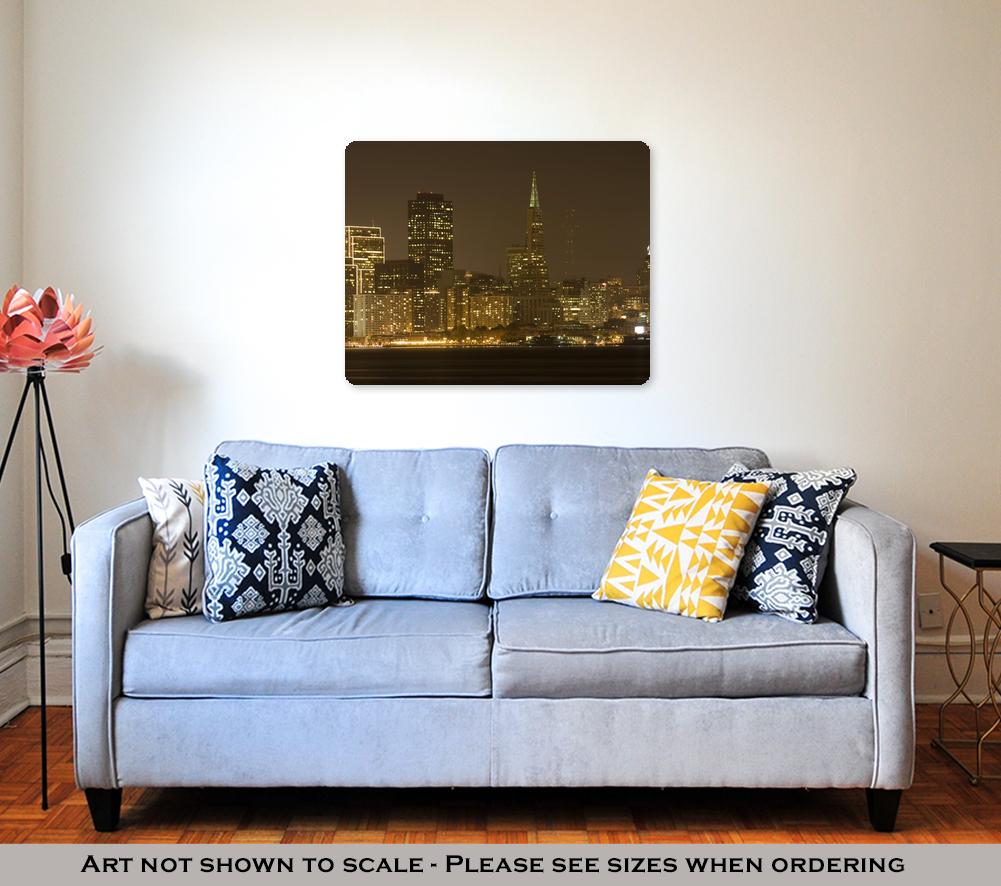 Metal Panel Print, Transamerica Building At Night