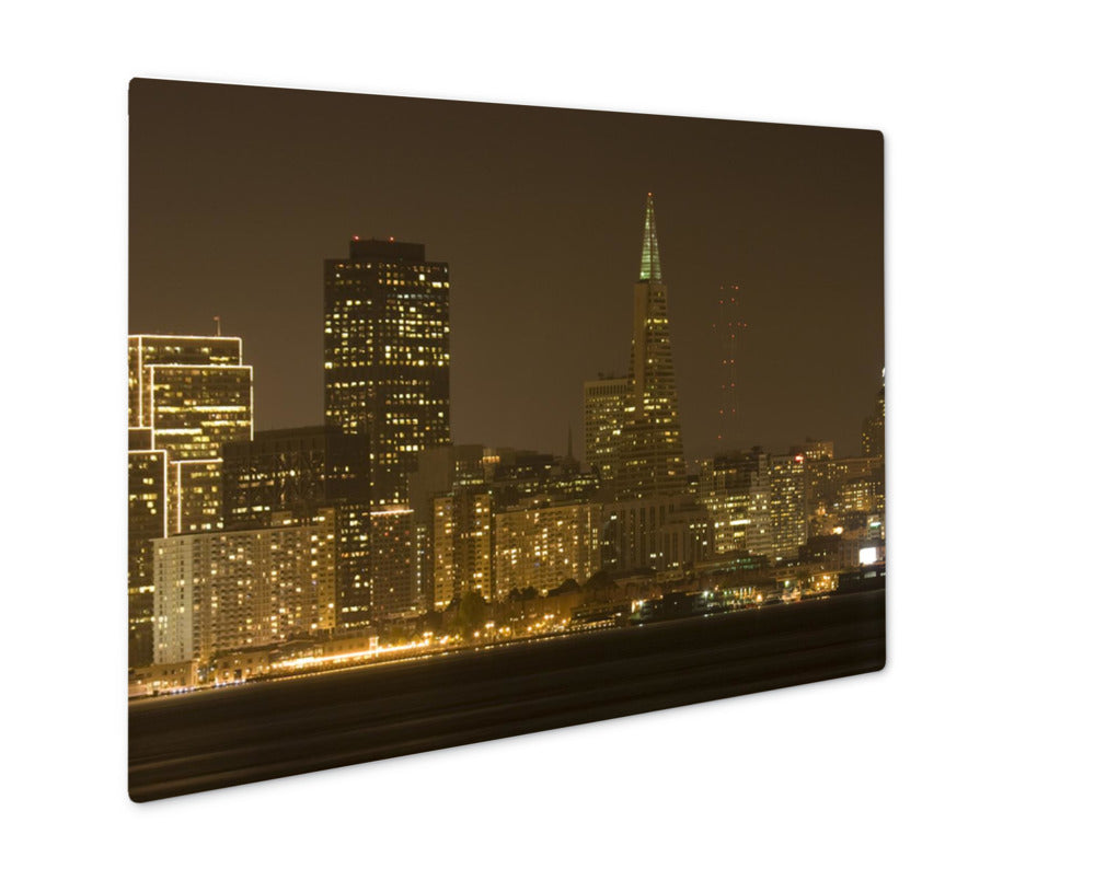 Metal Panel Print, Transamerica Building At Night