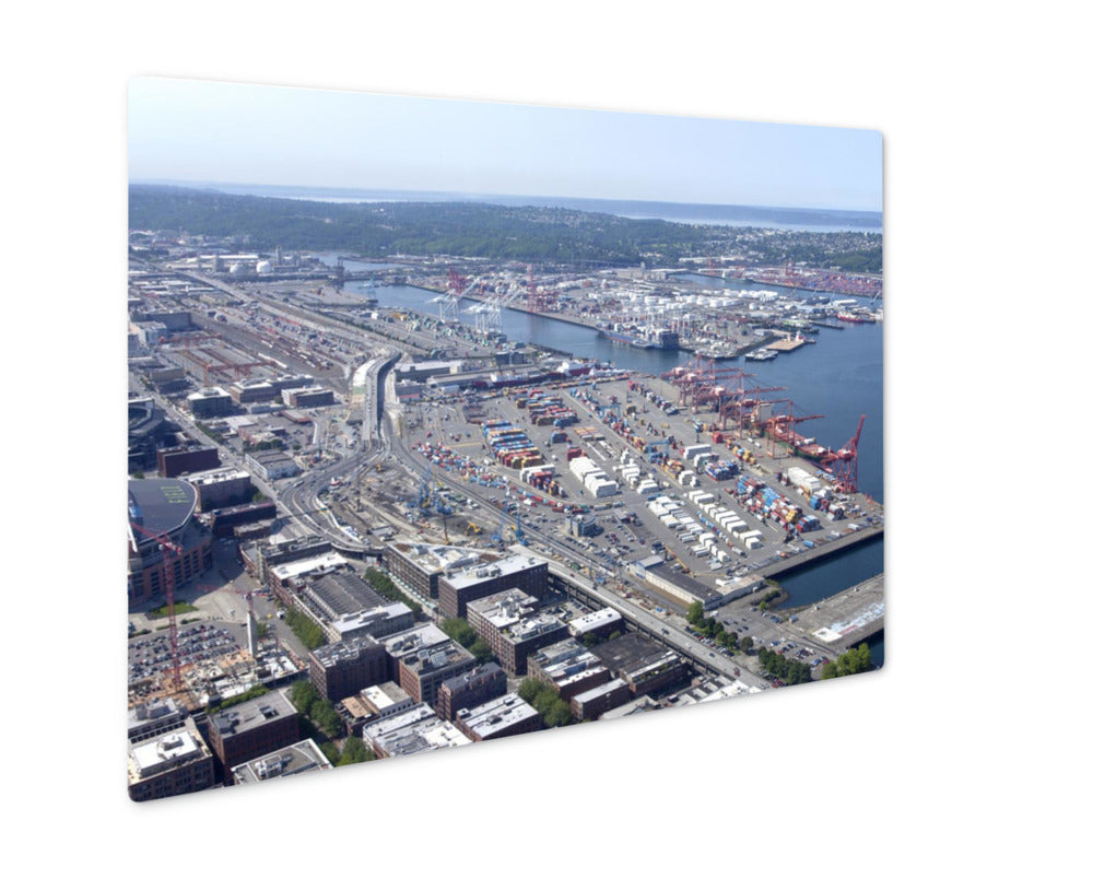 Metal Panel Print, Port Of Seattle Washington State
