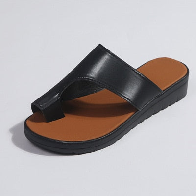 Women Leather Platform Sandal