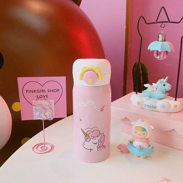 Kids Cute Unicorn Cartoon Water Bottle