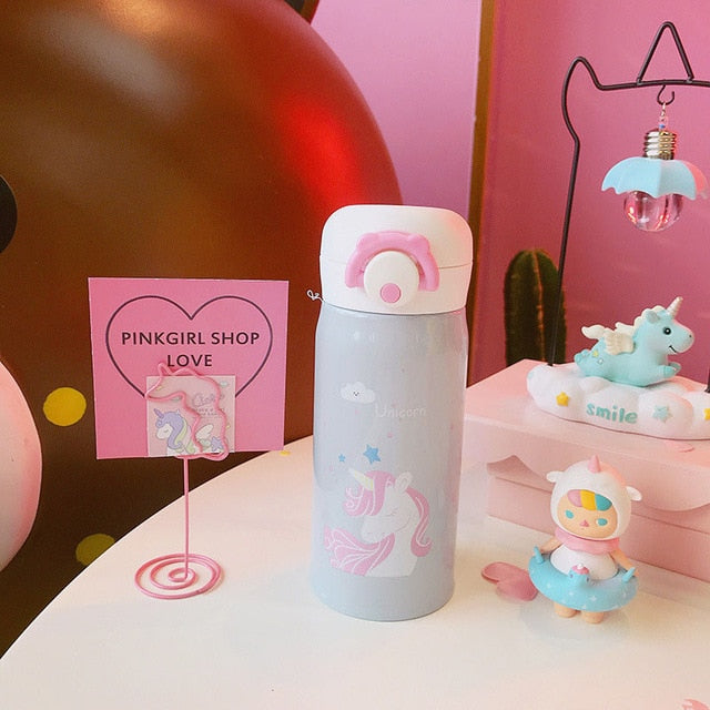 Kids Cute Unicorn Cartoon Water Bottle