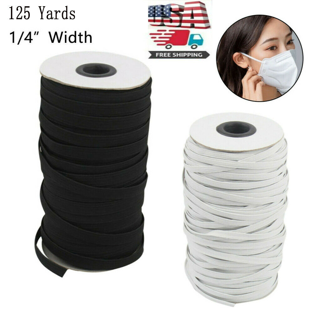 DIY Braided Elastic Band Cord For Sewing 1/8 1/4 inch 3MM 6MM