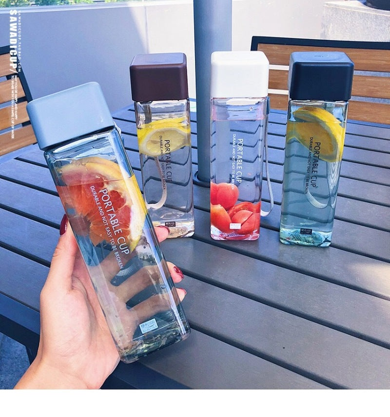 New Square Water Bottles with Rope