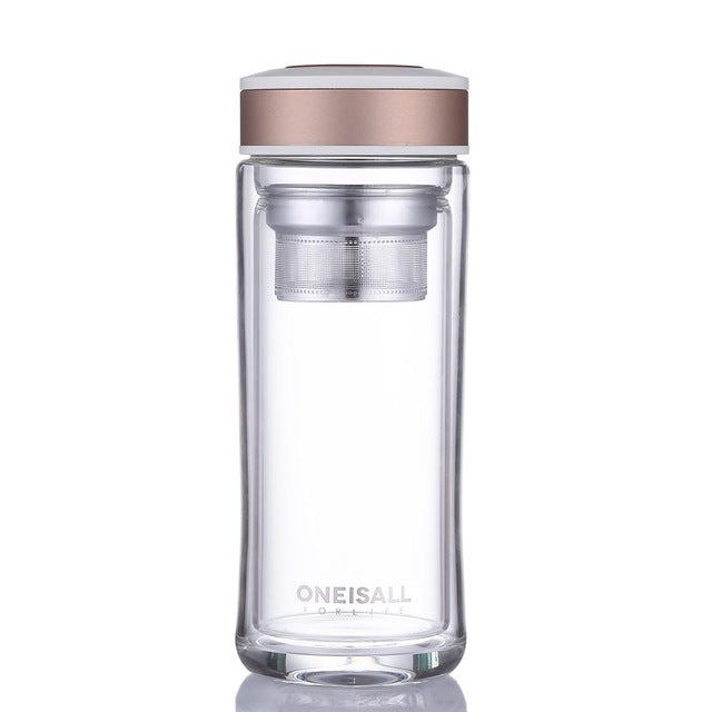 Glass Water Bottle With Tea Filter