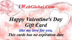 VALENTINE'S DAY GIFT CARD