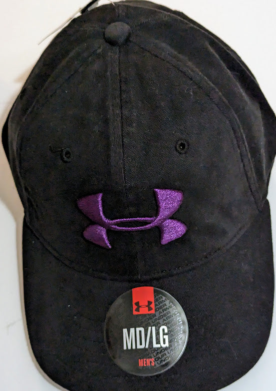 UNDER ARMOUR BASEBALL CAP WITH PURPLE UA LOGO