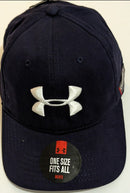 UNDER ARMOUR NAVY BASEBALL CAP WITH WHITE COLORED LOGO