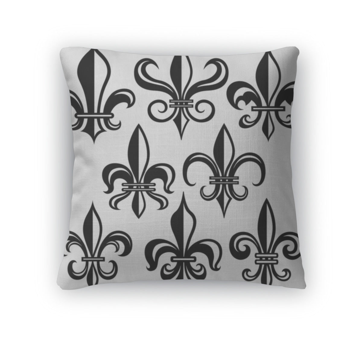 Throw Pillow, Fleur De Lys Shield Design