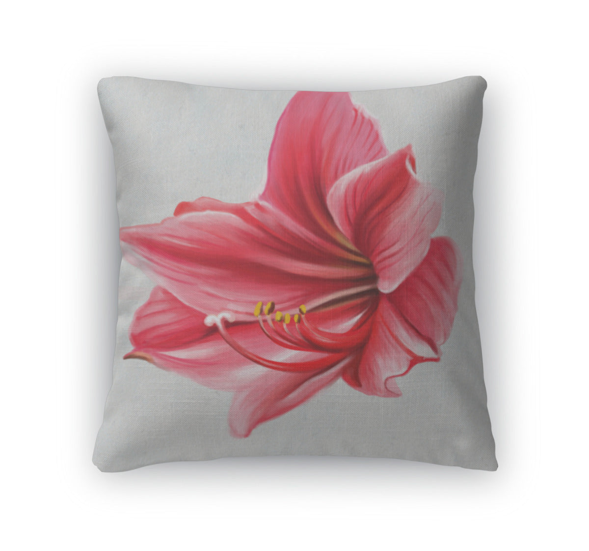 Throw Pillow, Beautiful Red Flower