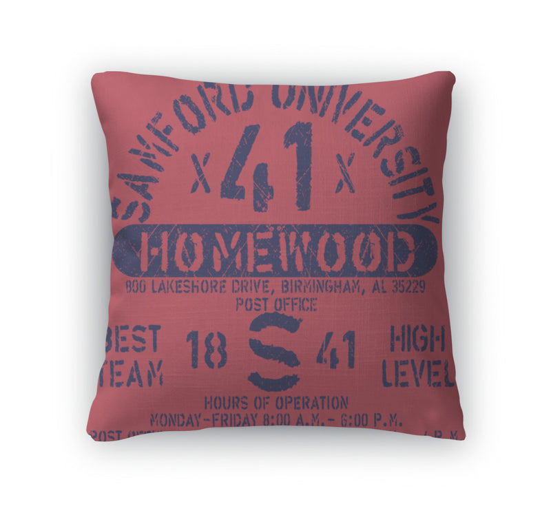 Throw Pillow, Athletic,  Samford University, T-Shirt Graphics S