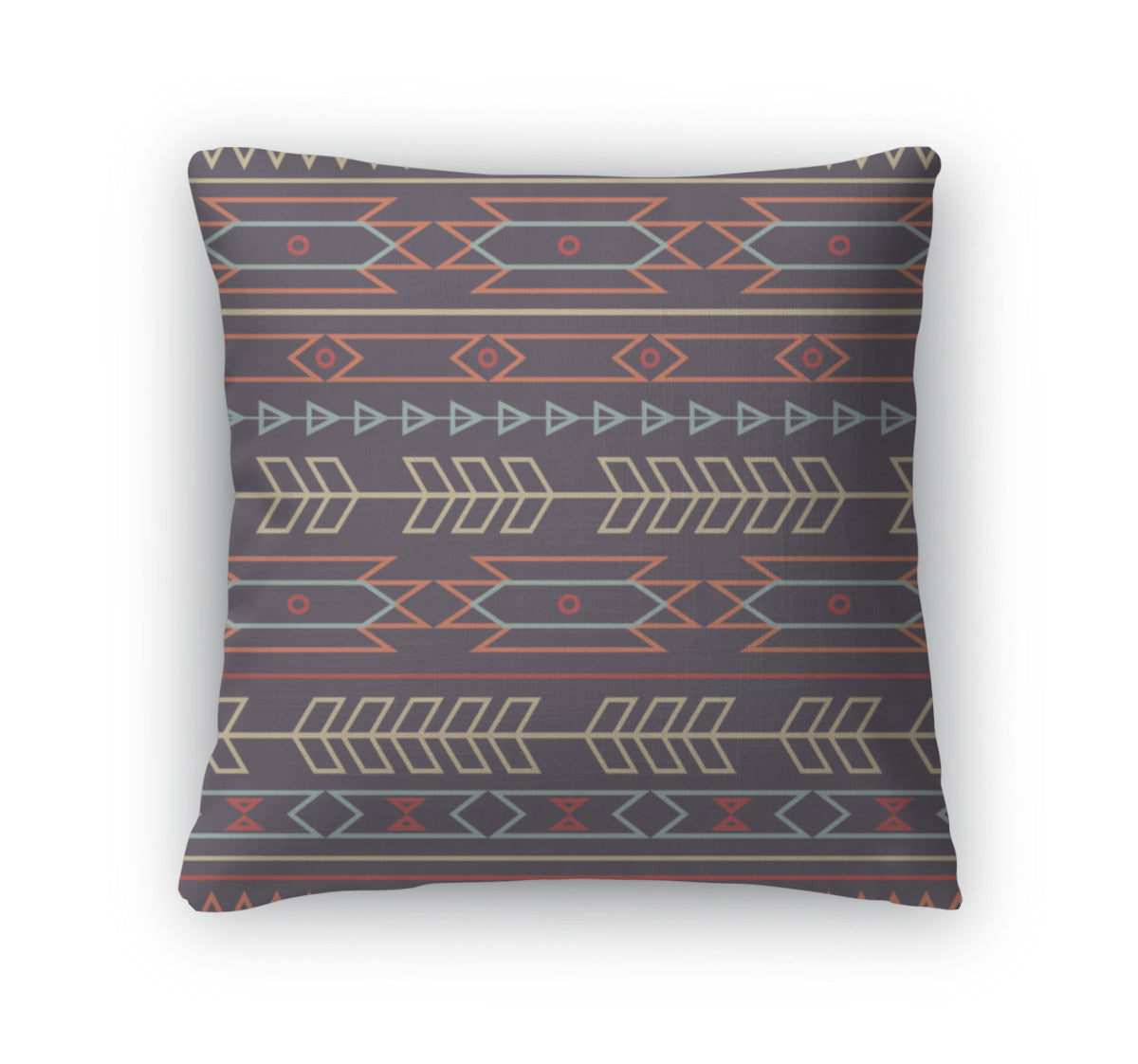 Throw Pillow, Colorful Decorative Ethnic Pattern