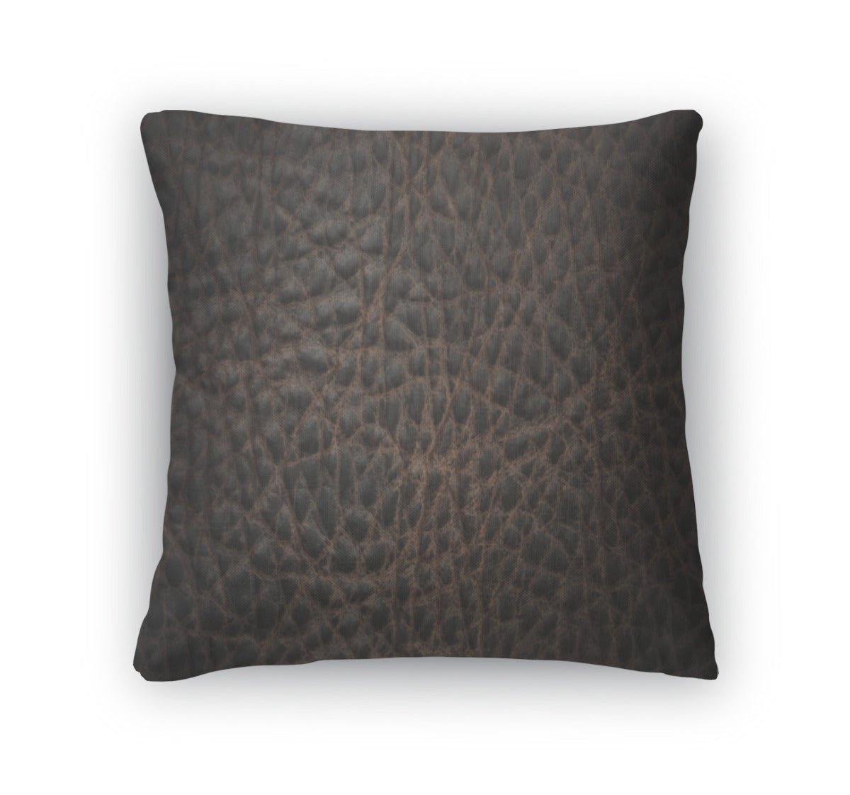 Throw Pillow, Brown Leather