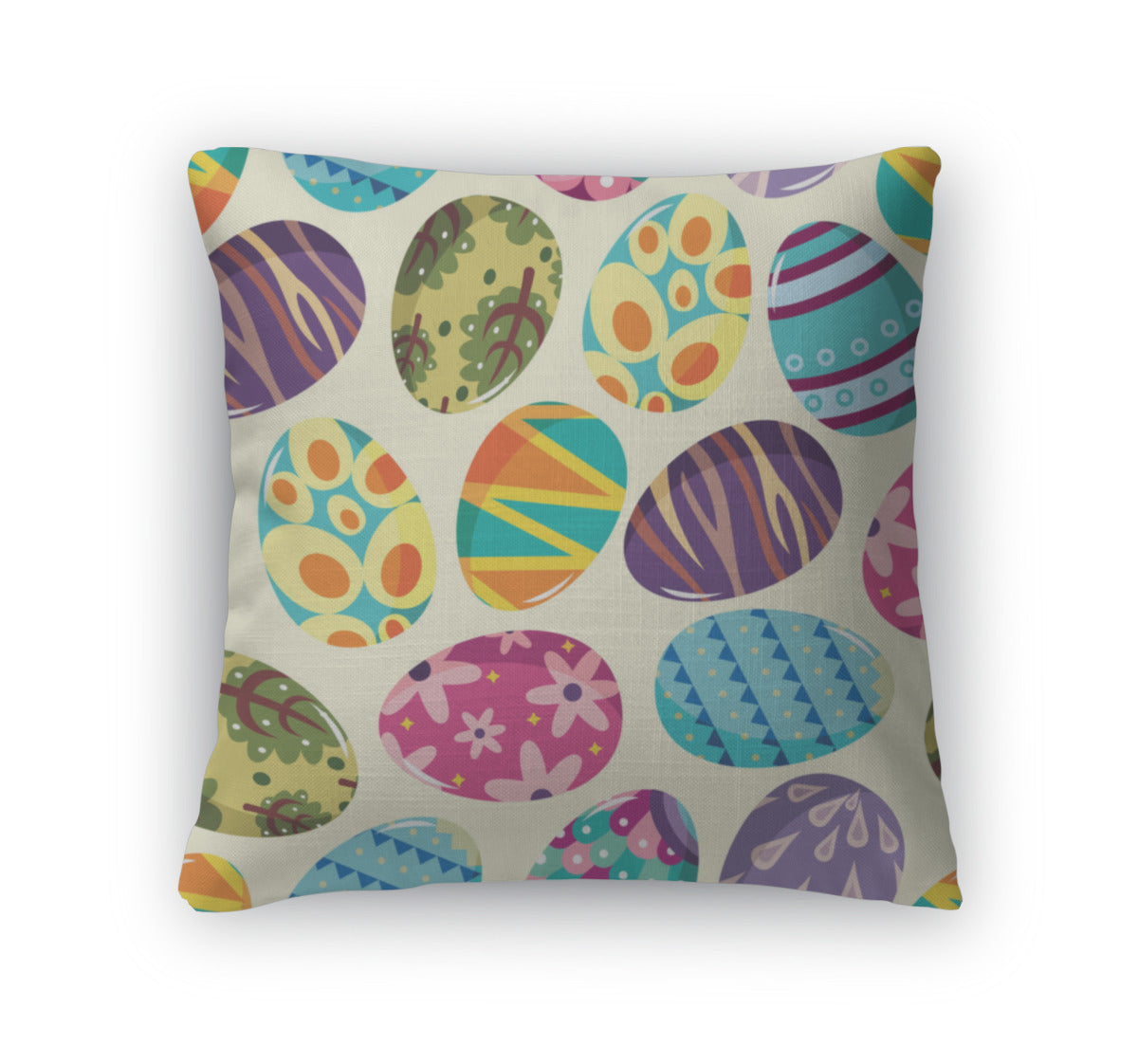 Throw Pillow, Easter Egg Pattern