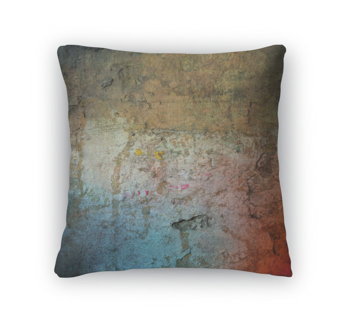 Throw Pillow, Grunge Colorful